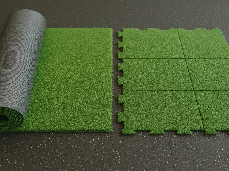 different types of gym turf samples